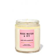 Bougie parfumée mason jar ROSE WATER AND IVY Bath and Body Works