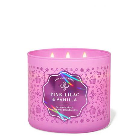 Bougie 3 mèches PINK LILAC AND VANILLA Bath and Body Works