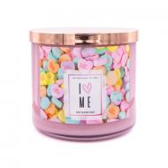 Bougie 3 mèches CANDY HEARTS Colonial Candle