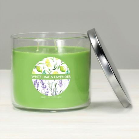 Bougie 3 mèches WHITE LIME LAVENDER Elixir Candle
