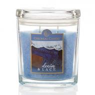 Moyenne jarre ovale DENIM AND LACE Colonial Candle  Difmu