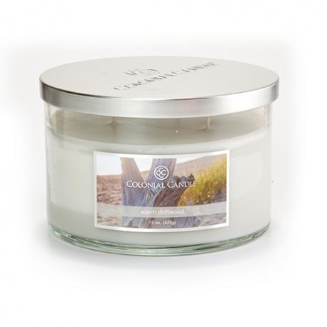 Bougie 3 mèches WARM DRIFTWOOD Colonial Candle