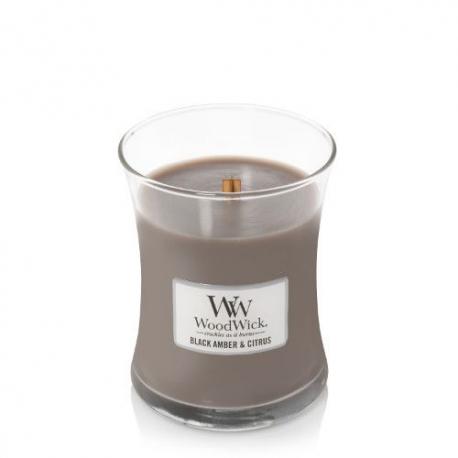 Bougie Hourglass BLACK AMBER AND CITRUS Woodwick
