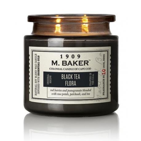 Bougie 2 mèches Mrs Baker BLACK TEA FLORA Colonial Candle